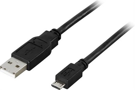 Deltaco USB A - Micro B, 3 m